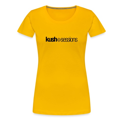 KushSessions (black logo) - Vrouwen Premium T-shirt
