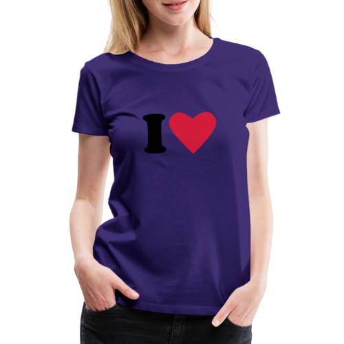 I heart - Premium T-skjorte for kvinner