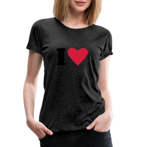 I heart - Premium T-skjorte for kvinner