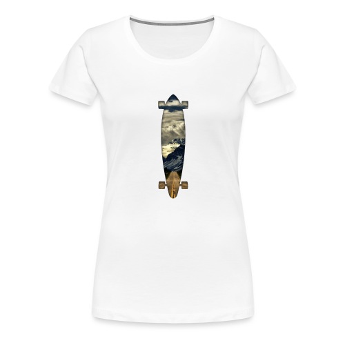 Longboard. Ride the World. - Frauen Premium T-Shirt