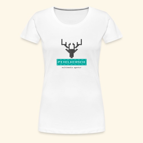 PIXELHIRSCH - Logo - Frauen Premium T-Shirt