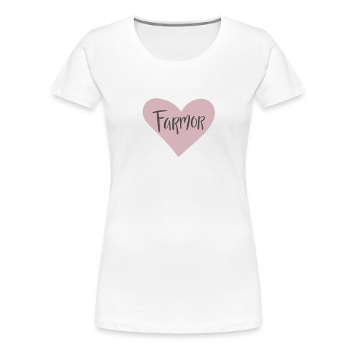 Farmor - hjärta - Premium-T-shirt dam