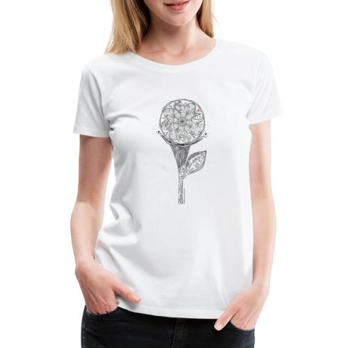Blume mit Botschaften - Frauen Premium T-Shirt