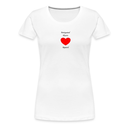 Antiquated Hearts Gothic Writing - Women's Premium T-Shirt