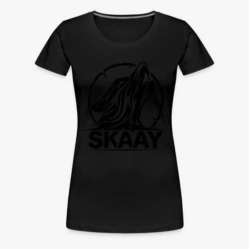 Skaay Logo Schwarz GeniyArts png - Frauen Premium T-Shirt