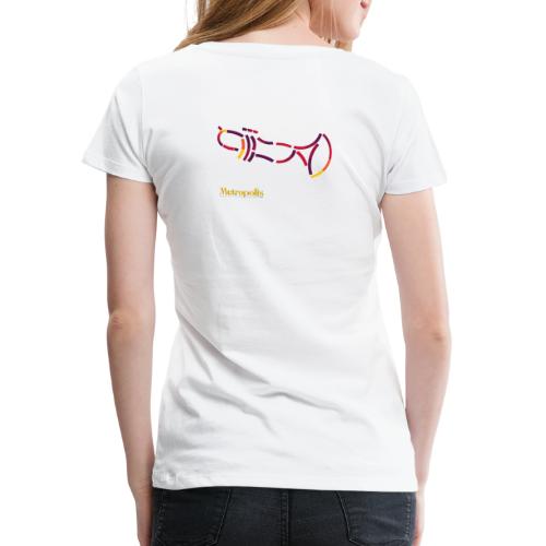 Trumpet, rugzijde - Vrouwen Premium T-shirt