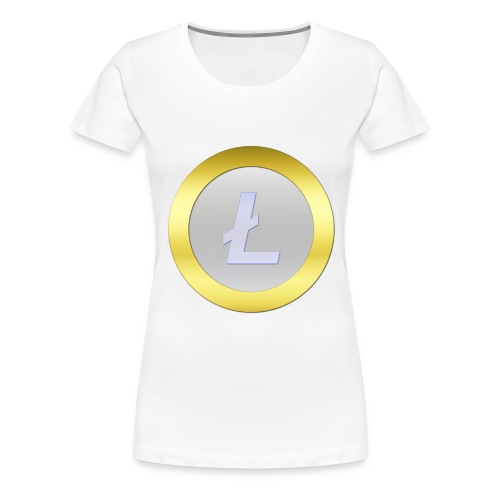 Litecoin Logo 3D Silver C - Frauen Premium T-Shirt