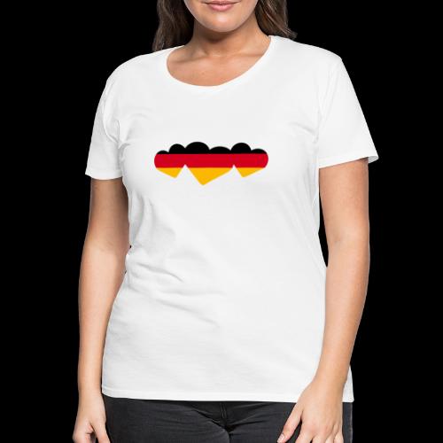 Deutschland Herzen - Frauen Premium T-Shirt