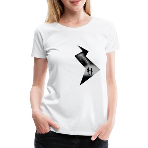 t shirt coup de foudre noir et blanc amour love - T-shirt Premium Femme