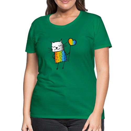 Regenbogen Katze - Frauen Premium T-Shirt