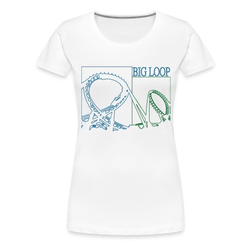 big_loop_coaster_shirt_line - Frauen Premium T-Shirt