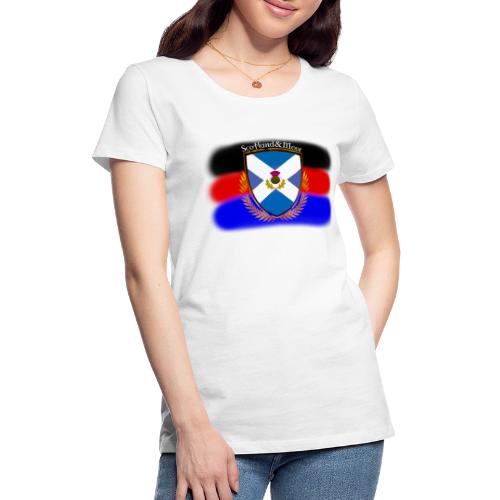 Scotland & Moor Logo mit Ostfrieslandflagge - Frauen Premium T-Shirt
