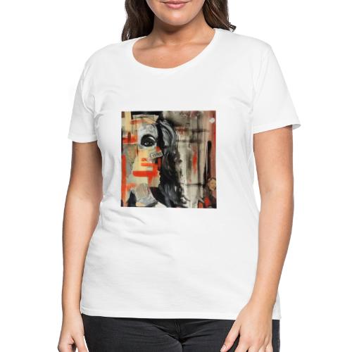Collage con retrato de mujer. - Camiseta premium mujer