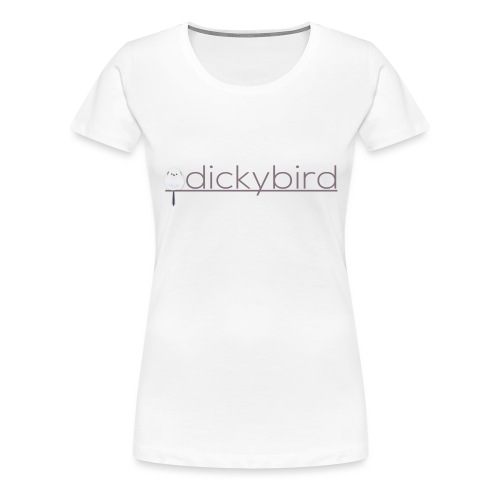 dickybird lille logo fugl på linie før navn - Dame premium T-shirt