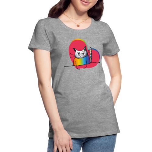 Valentines Day: Cat in Love - Frauen Premium T-Shirt