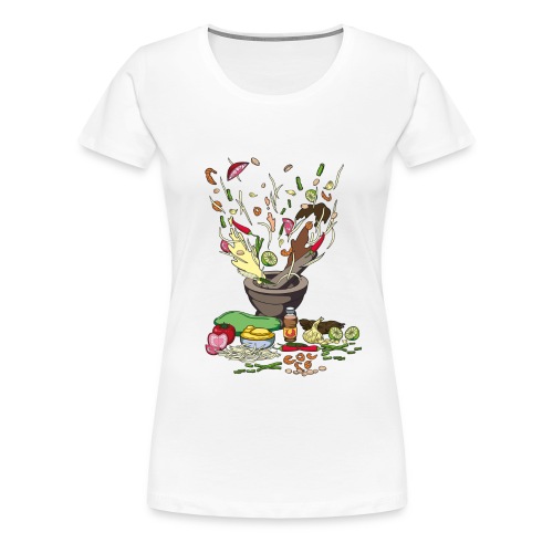 Papaya Salat Thai Food Market Thailand - Frauen Premium T-Shirt