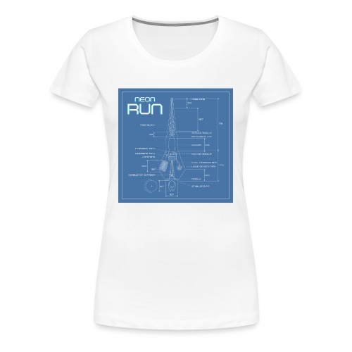NeonRun blueprint - Vrouwen Premium T-shirt