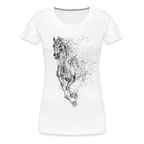 Vorschau: pixel black horse - Frauen Premium T-Shirt