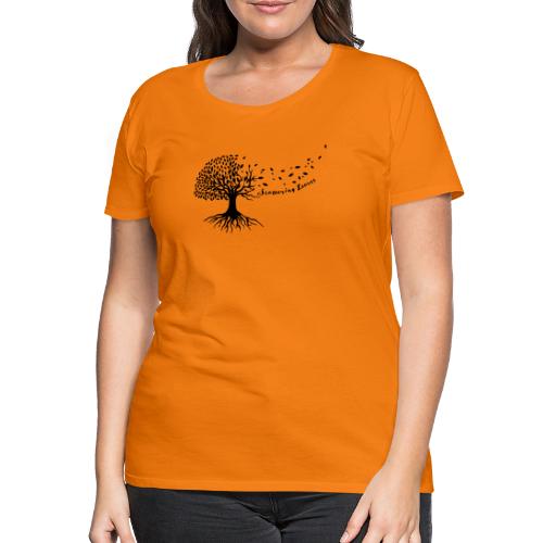 Scattering Leaves - Frauen Premium T-Shirt