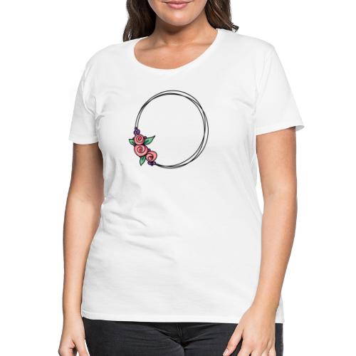 Blumenkranz Illustration zum Selbstgestalten - Frauen Premium T-Shirt