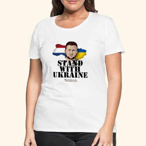 Ukraine T-Shirt Niederlande Stand with Ukraine - Frauen Premium T-Shirt