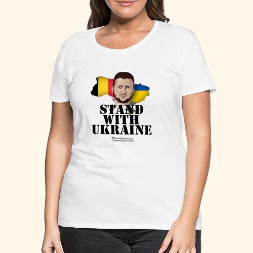 Ukraine Belgien Stand with Ukraine - Frauen Premium T-Shirt