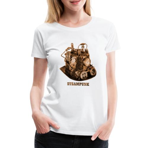 Steampunk Helm Hut Zahnrad - Frauen Premium T-Shirt