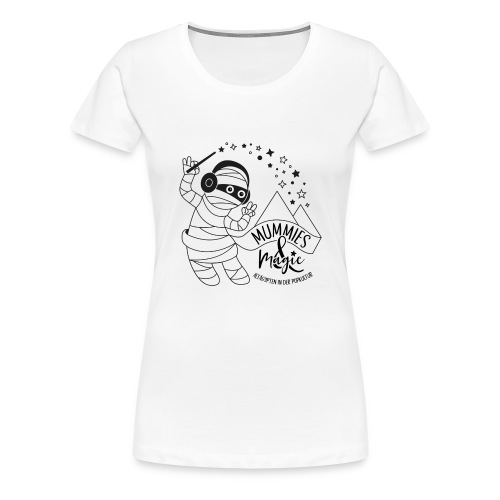Logo Mummies and Magic schwarz auf weiß - Frauen Premium T-Shirt