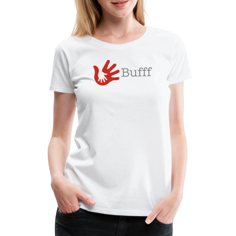 Bufff Logo med text - Premium-T-shirt dam