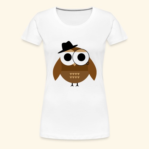 Gentleman Eule - Frauen Premium T-Shirt