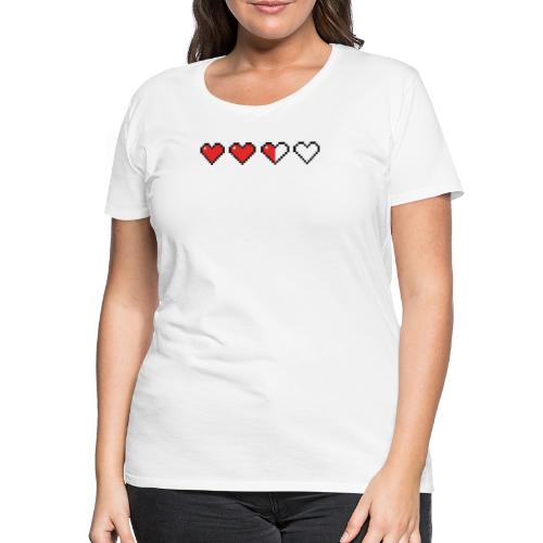 Pixel Herzen - Frauen Premium T-Shirt