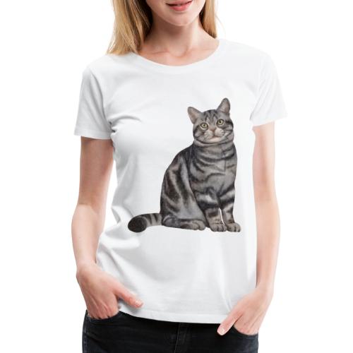 Chat gris Dexter - T-shirt Premium Femme