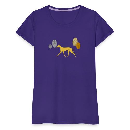 Gelber Windhund - Frauen Premium T-Shirt