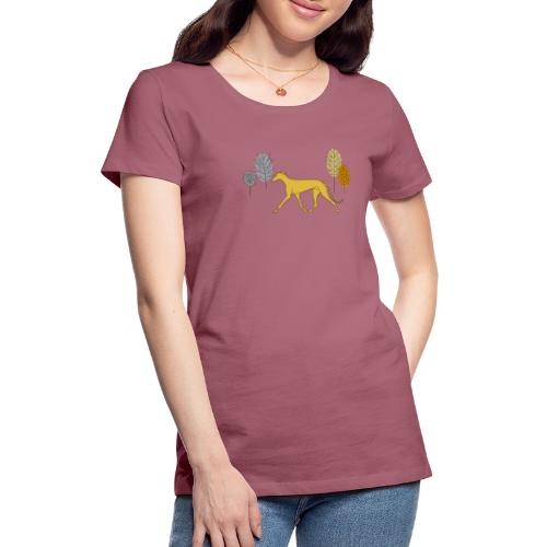 Gelber Windhund - Frauen Premium T-Shirt