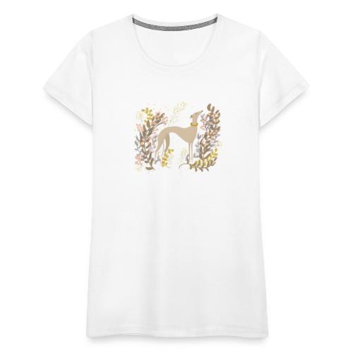 heller Windhund im Herbst - Frauen Premium T-Shirt