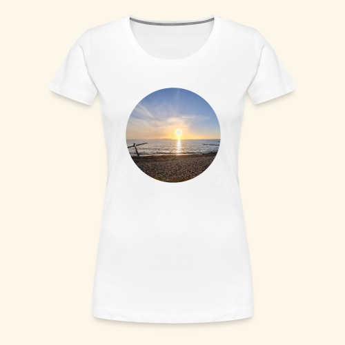 Strand Arkona beim Sonnenuntergang rund - Frauen Premium T-Shirt