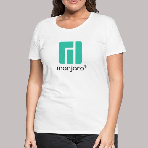 Manjaro logo and lettering - Women's Premium T-Shirt