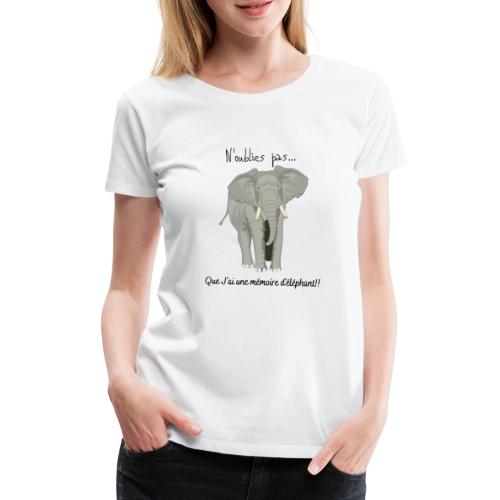 Eléphant - T-shirt Premium Femme