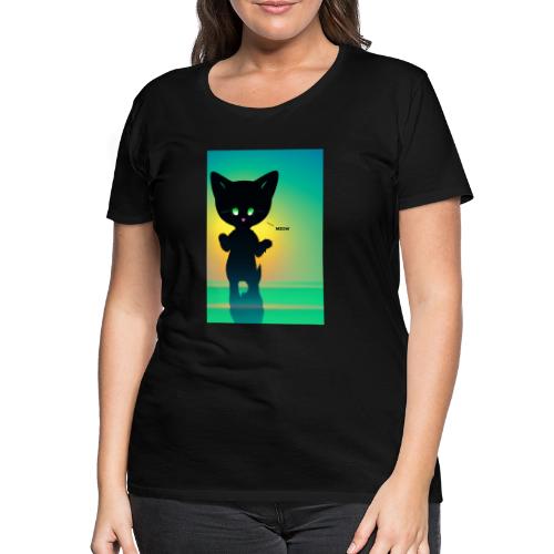 SIIKALINE SCARY CAT - Premium-T-shirt dam