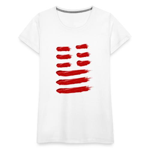 Linienspiel in Rot - Frauen Premium T-Shirt