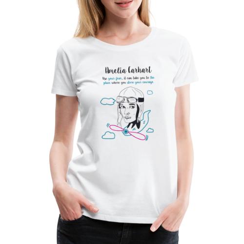Amelia Earhart - Maglietta Premium da donna