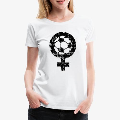 Frauenfussball Vintage zweifarbig - Frauen Premium T-Shirt