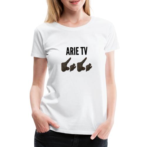 Arie TV- Logo zwart - Vrouwen Premium T-shirt