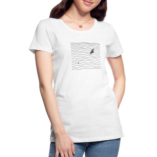 Windsurfer & Shark (black) - Women's Premium T-Shirt
