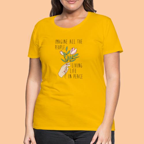 Flowers in hand and a song - Women's Premium T-Shirt
