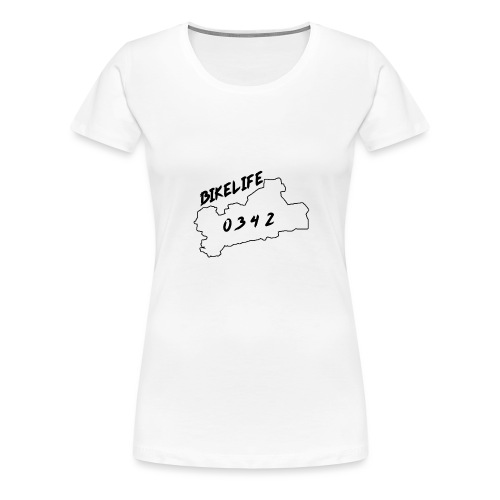 Bikelife0342 Wit - Vrouwen Premium T-shirt