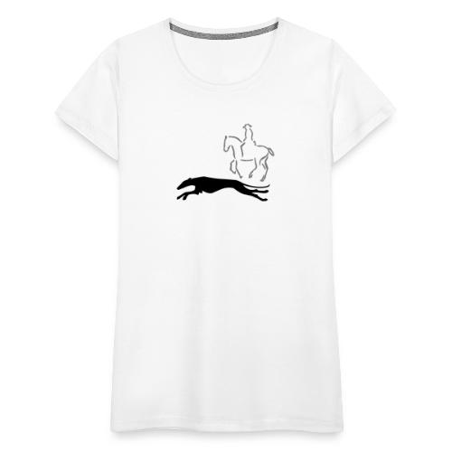 Reiter mit Windhund - Frauen Premium T-Shirt