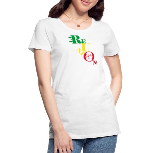 Ecriture Réunion + dessin Paille en queue - T-shirt Premium Femme