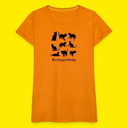 Crazy cat lady hashtag - Vrouwen Premium T-shirt