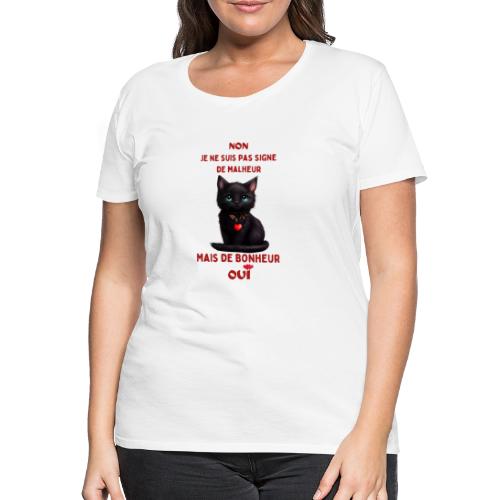 Chat noir du bonheur 1 - T-shirt Premium Femme